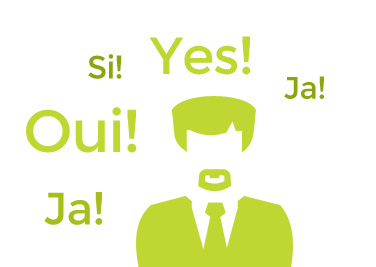 Nuestro equipo de profesionales esta en capacidad de atenderle en mas de 5 idiomas, ayudándole a comunicar sus objetivos mucho mas fácil.